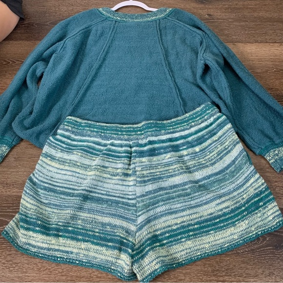 Daily Practice Womens Sunrise Blue knit sweater/ shorts lounge set XL - Picture 10 of 10